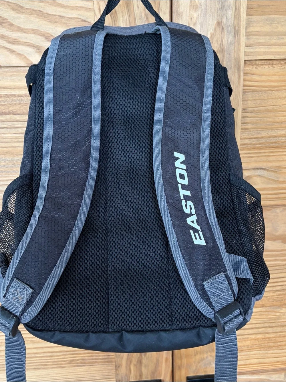 Easton Kids' Game Ready Bat Backpack Black and Gray with Logo